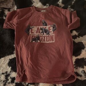 Kids Bear Graphic T-Shirt - Maroon